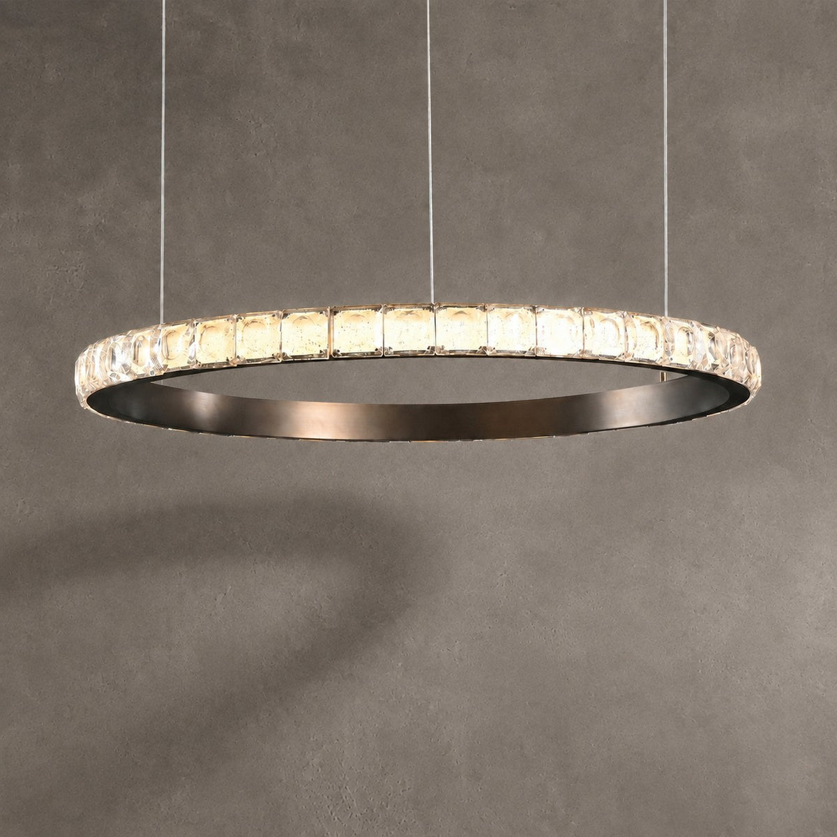 Drake Single-Ring Crystal Chandelier