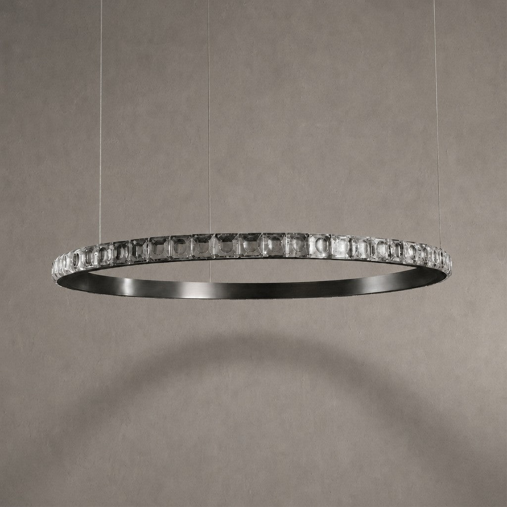 Drake Single-Ring Crystal Chandelier