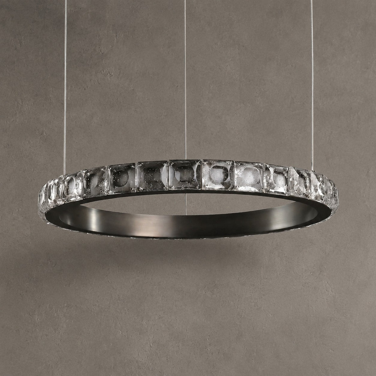 Drake Single-Ring Crystal Chandelier