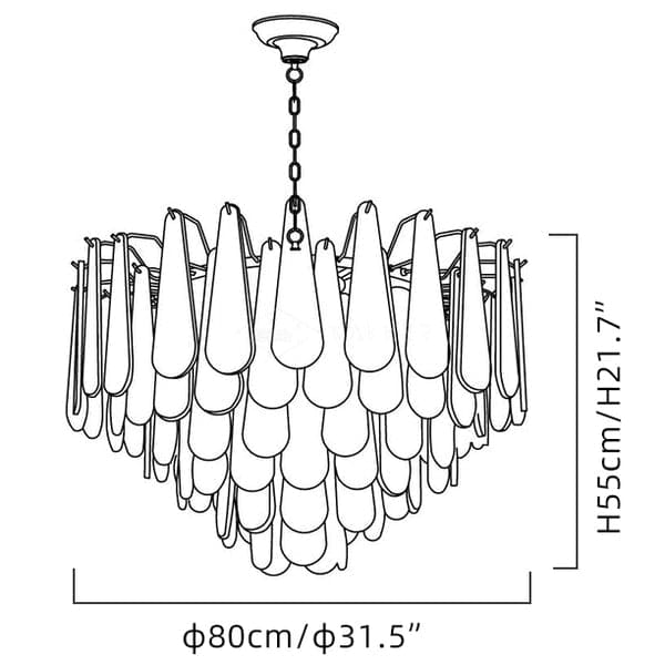 Drop Alabaster Chandelier