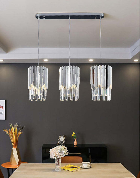 April Crystal Pendant 3 Lights with Canopy