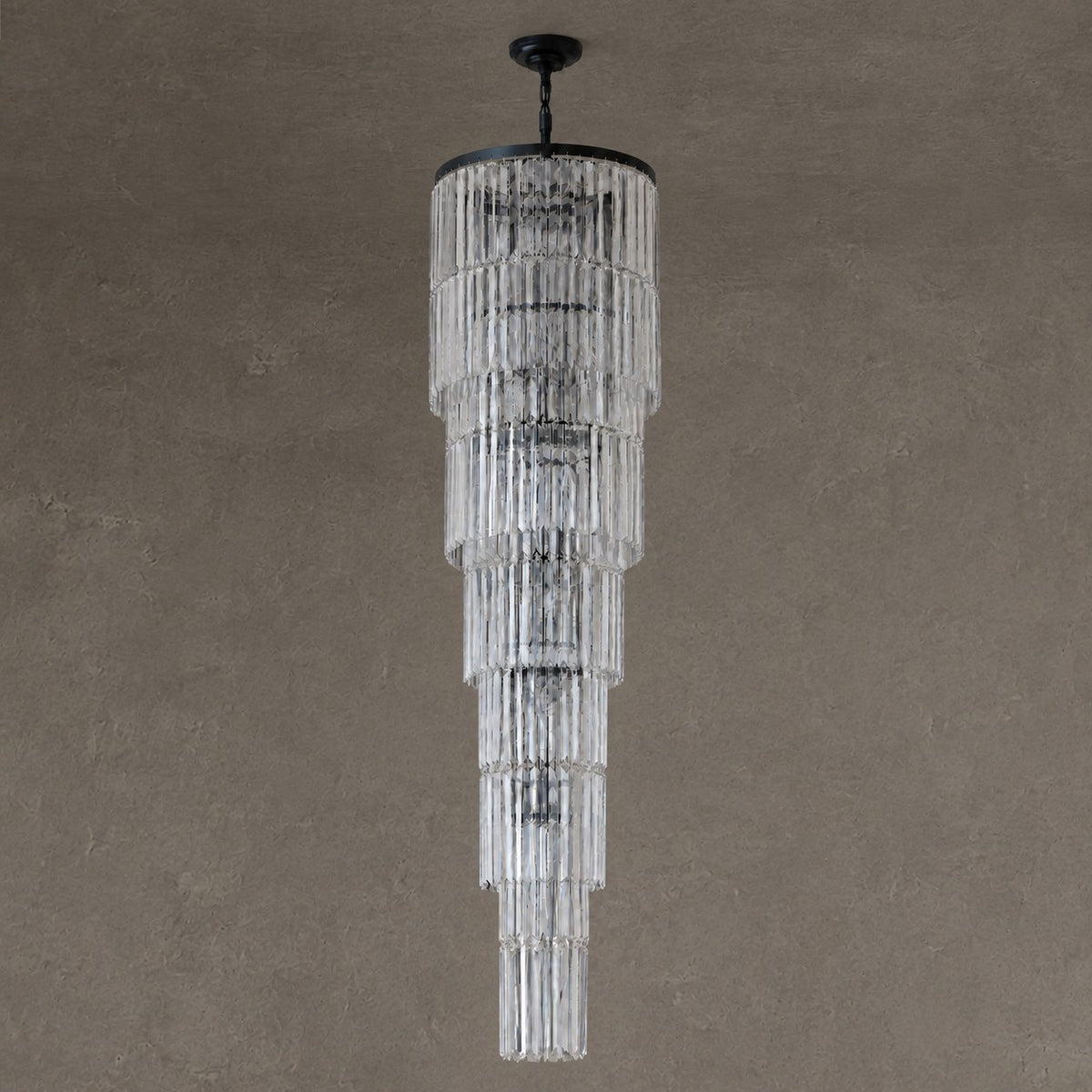 D500 Stripe Crystal Chip Stair Light - Black