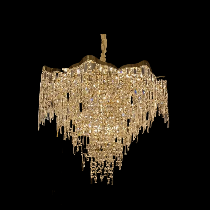 Crystal Tassel Chandelier Set For Living Room/Dining Room/Bedroom
