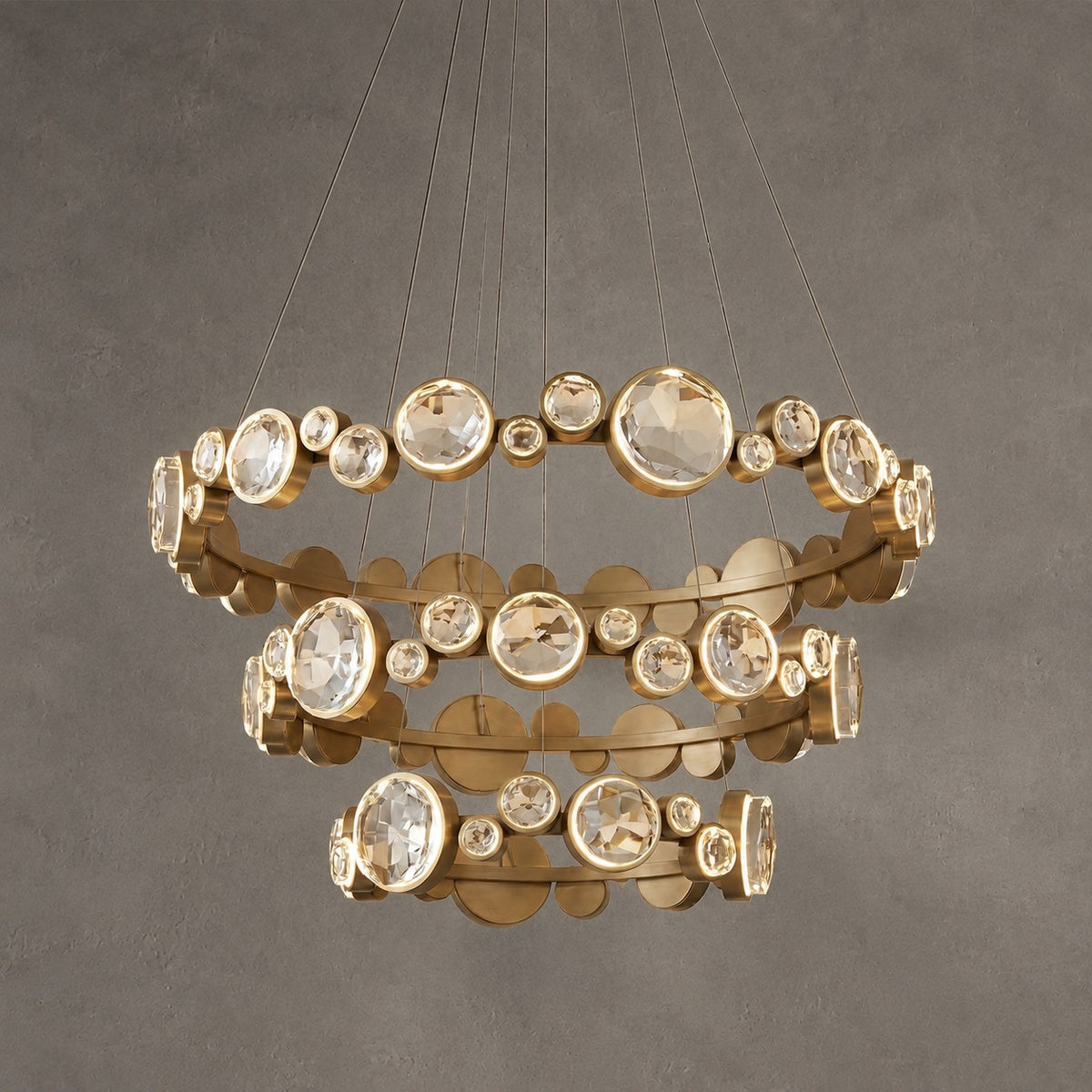 Eclipse Round Crystal Modern Chandelier