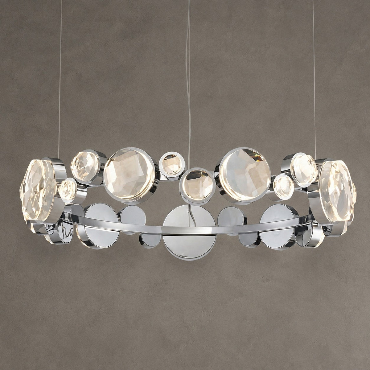 Eclipse Round Crystal Modern Chandelier