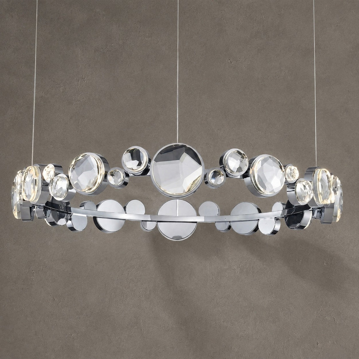 Eclipse Round Crystal Modern Chandelier