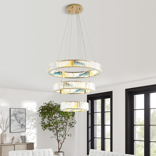 Boeseman's Colorful Chandelier - Three Tiers, Round