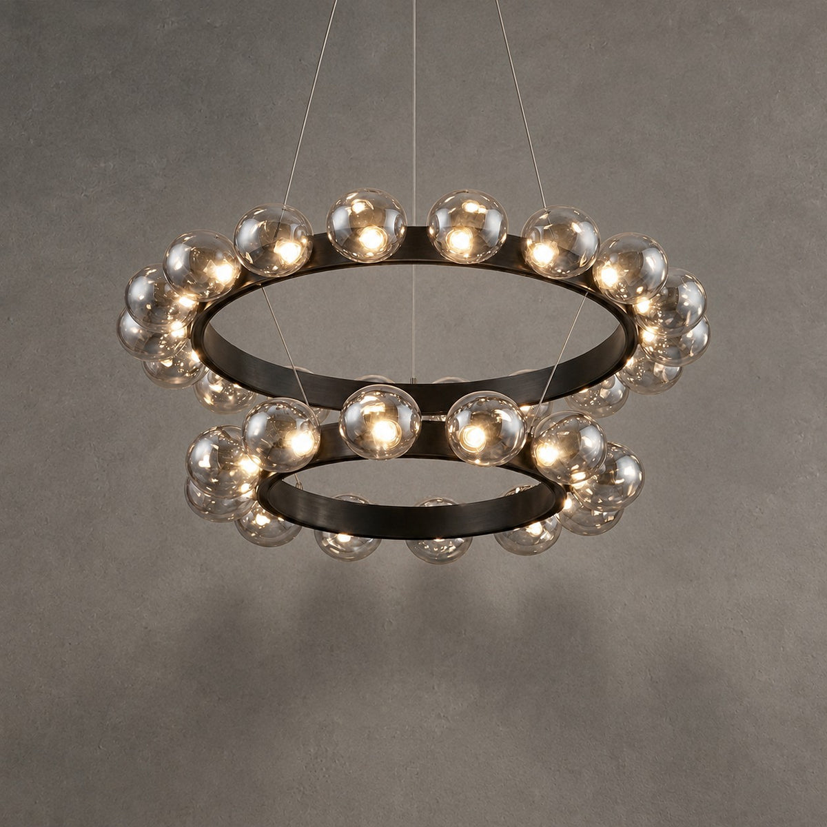 Ellison Bubbles Nested Glass Chandelier 31"
