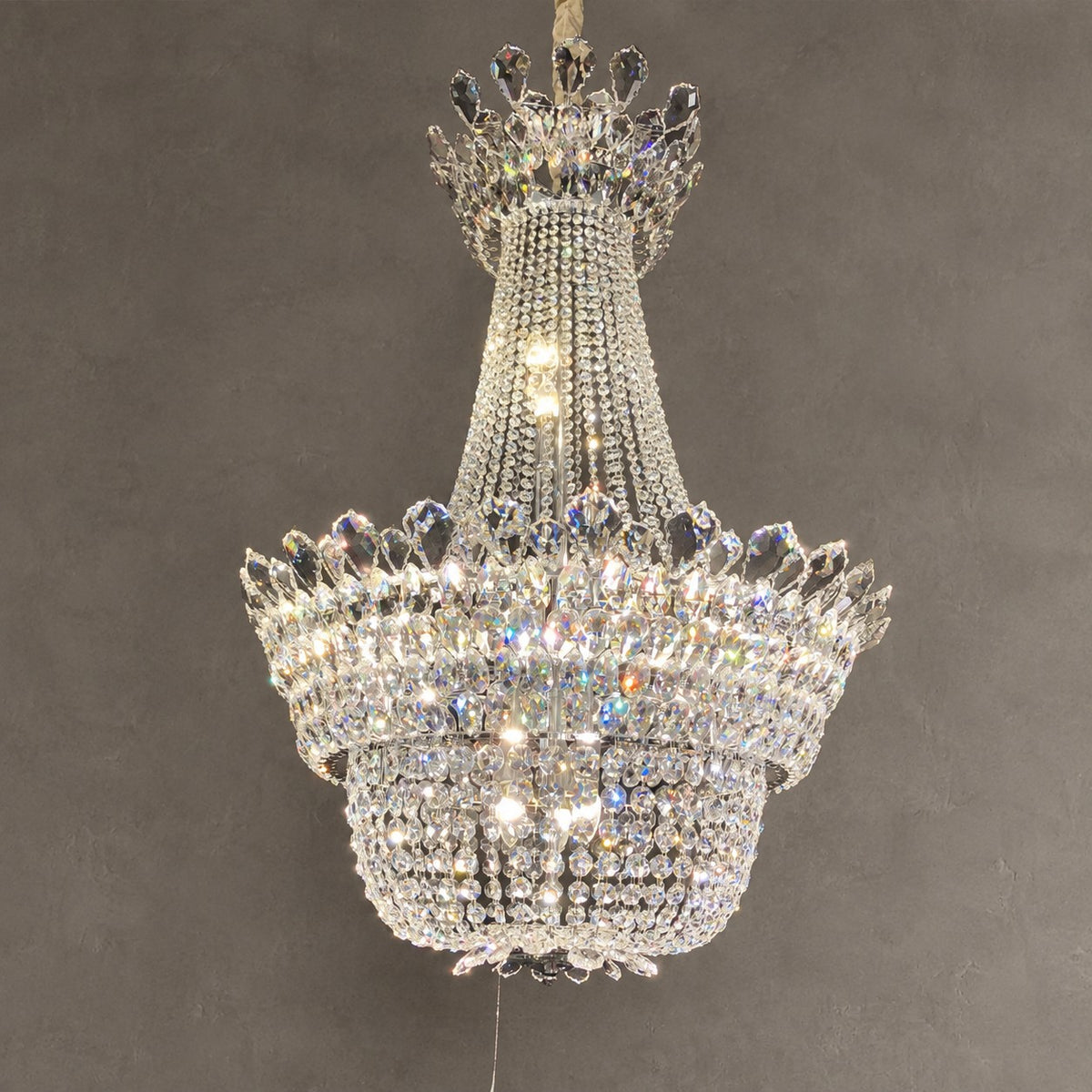 Empire Crystal Pendant Chandelier for Foyer/Entryway