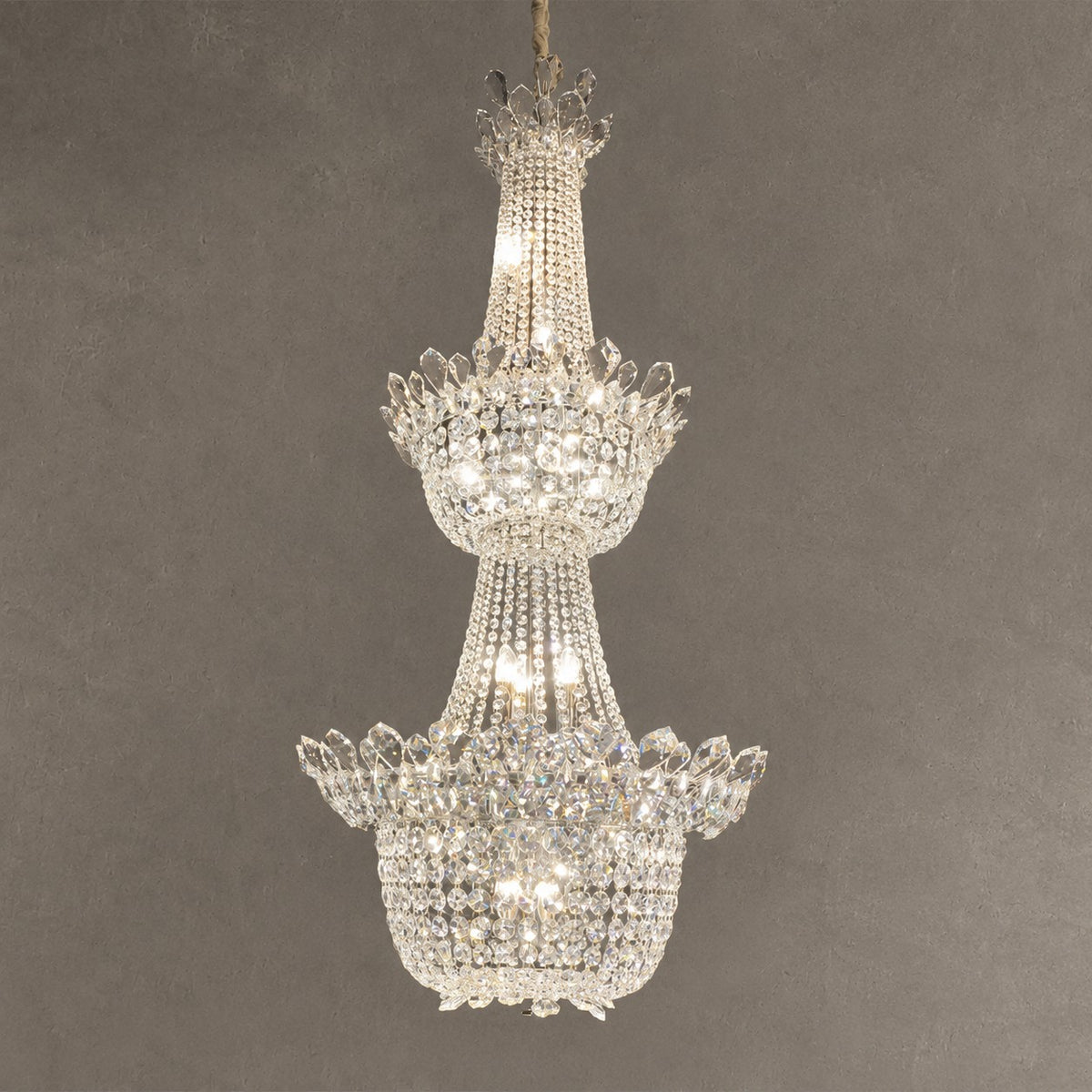 Empire Crystal Pendant Chandelier for Foyer/Entryway