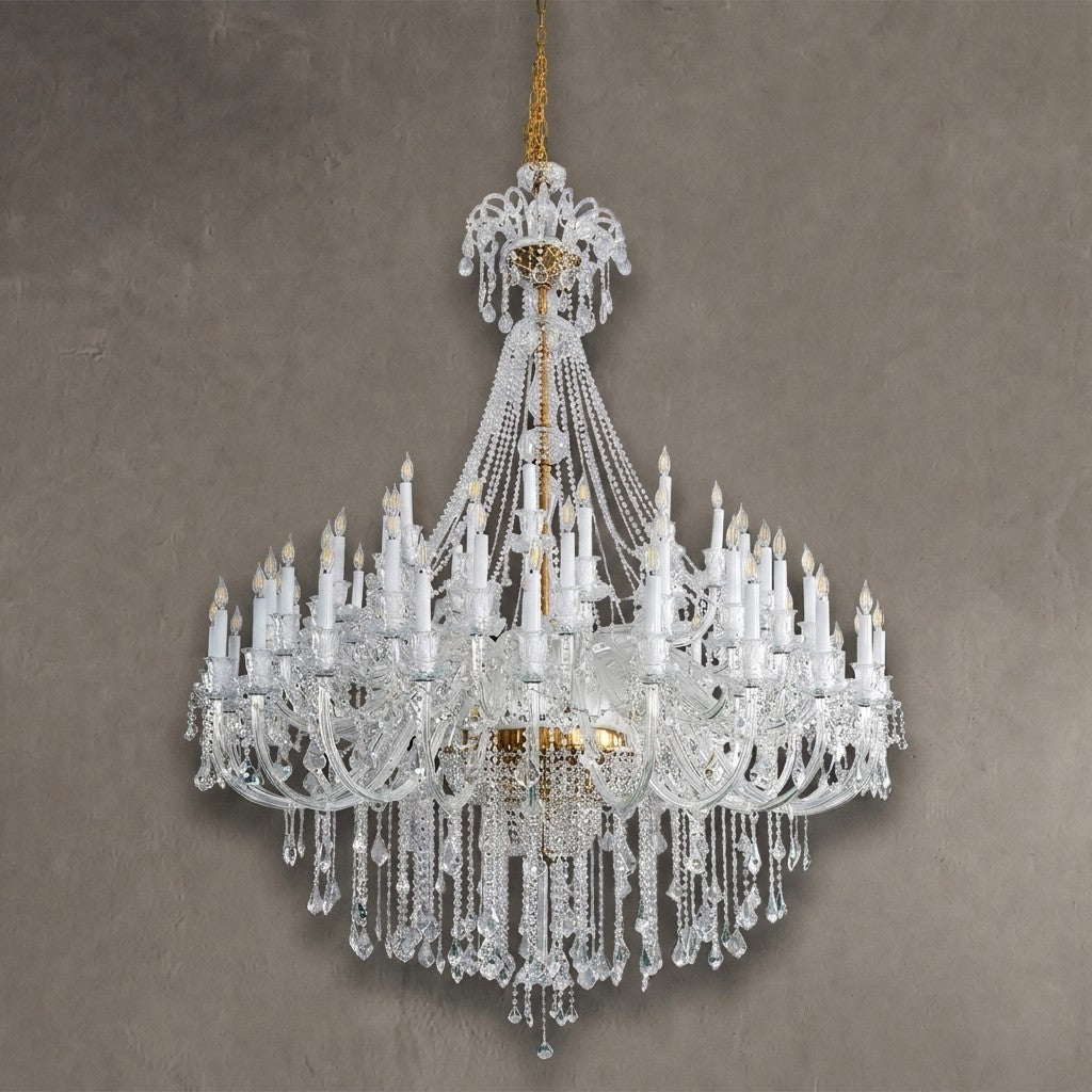 Extra Large Classic Traditional Crystal Chandelier 60/72/90 Lights for Hotel, Showroom, Foyer , Wedding Hall,Coffee Shop