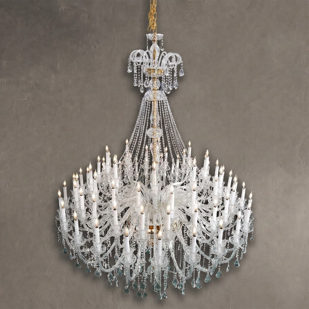 Extra Large Classic Traditional Crystal Chandelier 60/72/90 Lights for Hotel, Showroom, Foyer , Wedding Hall,Coffee Shop