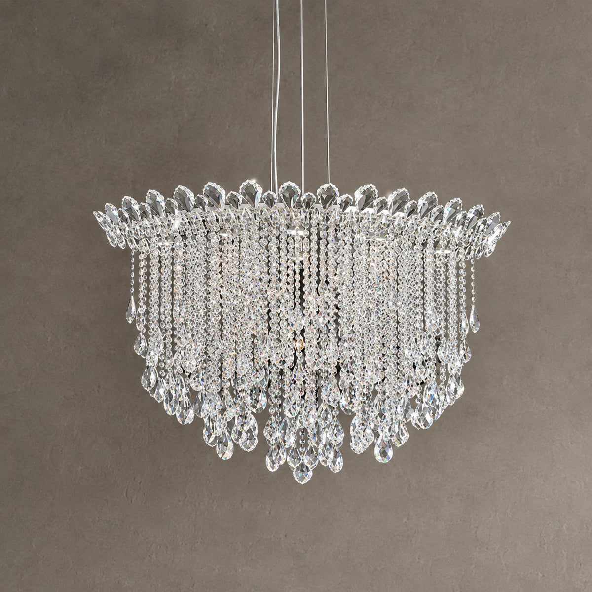 Extra Large Light Luxury Stairwell Crystal Tassel Chandelier for Staircase/High Floor Hall/Loft