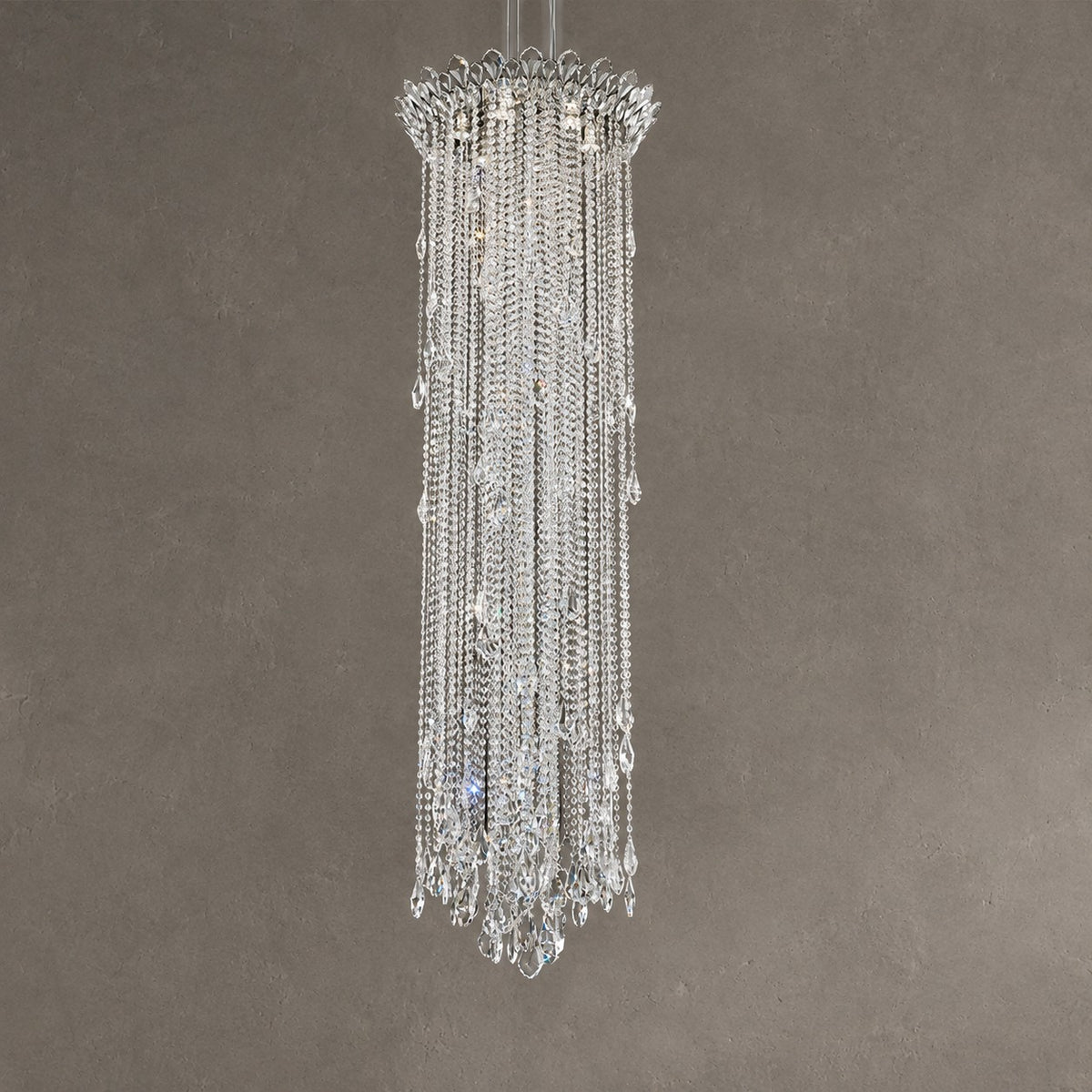 Extra Large Light Luxury Stairwell Crystal Tassel Chandelier for Staircase/High Floor Hall/Loft