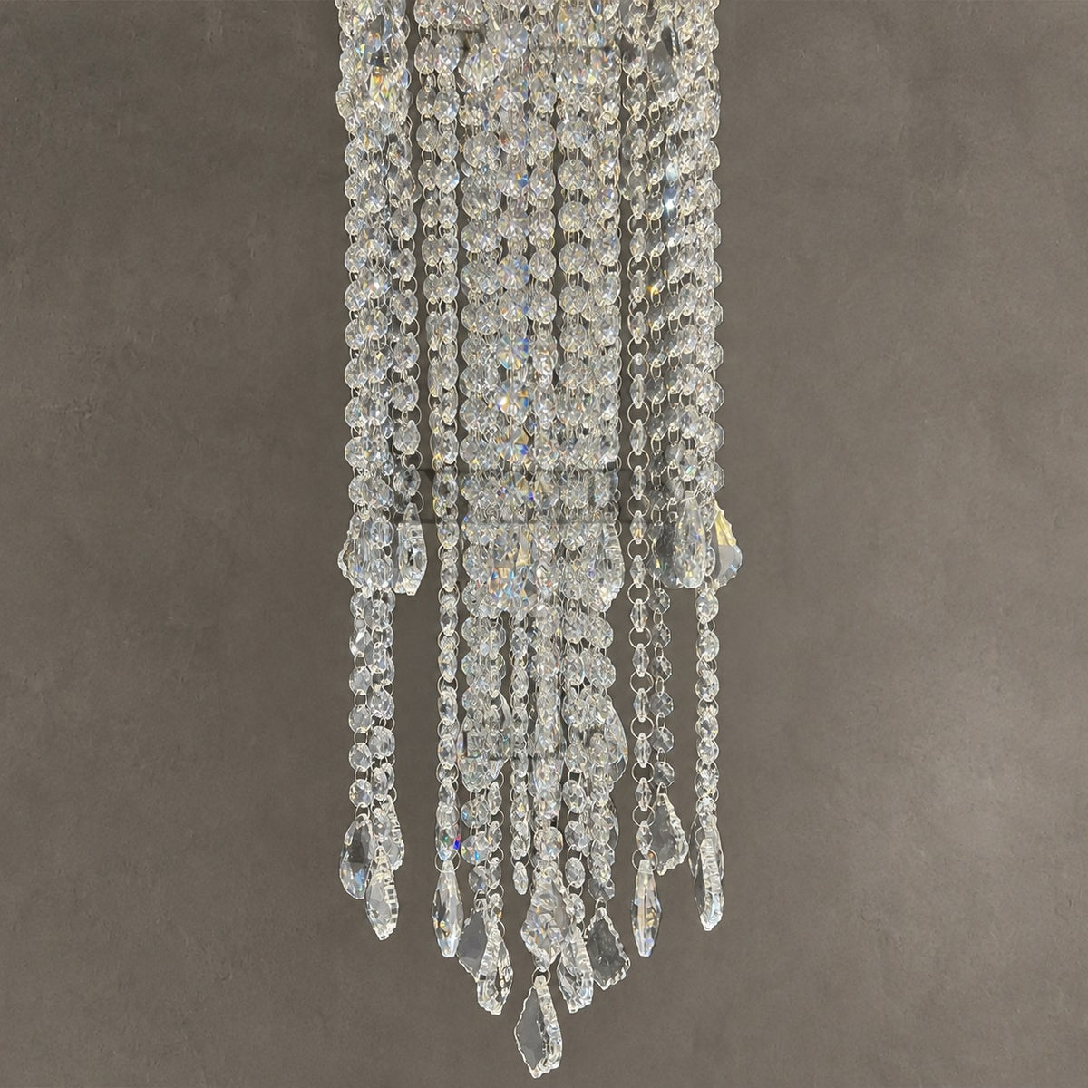 Extra Large Light Luxury Stairwell Crystal Tassel Chandelier for Staircase/High Floor Hall/Loft