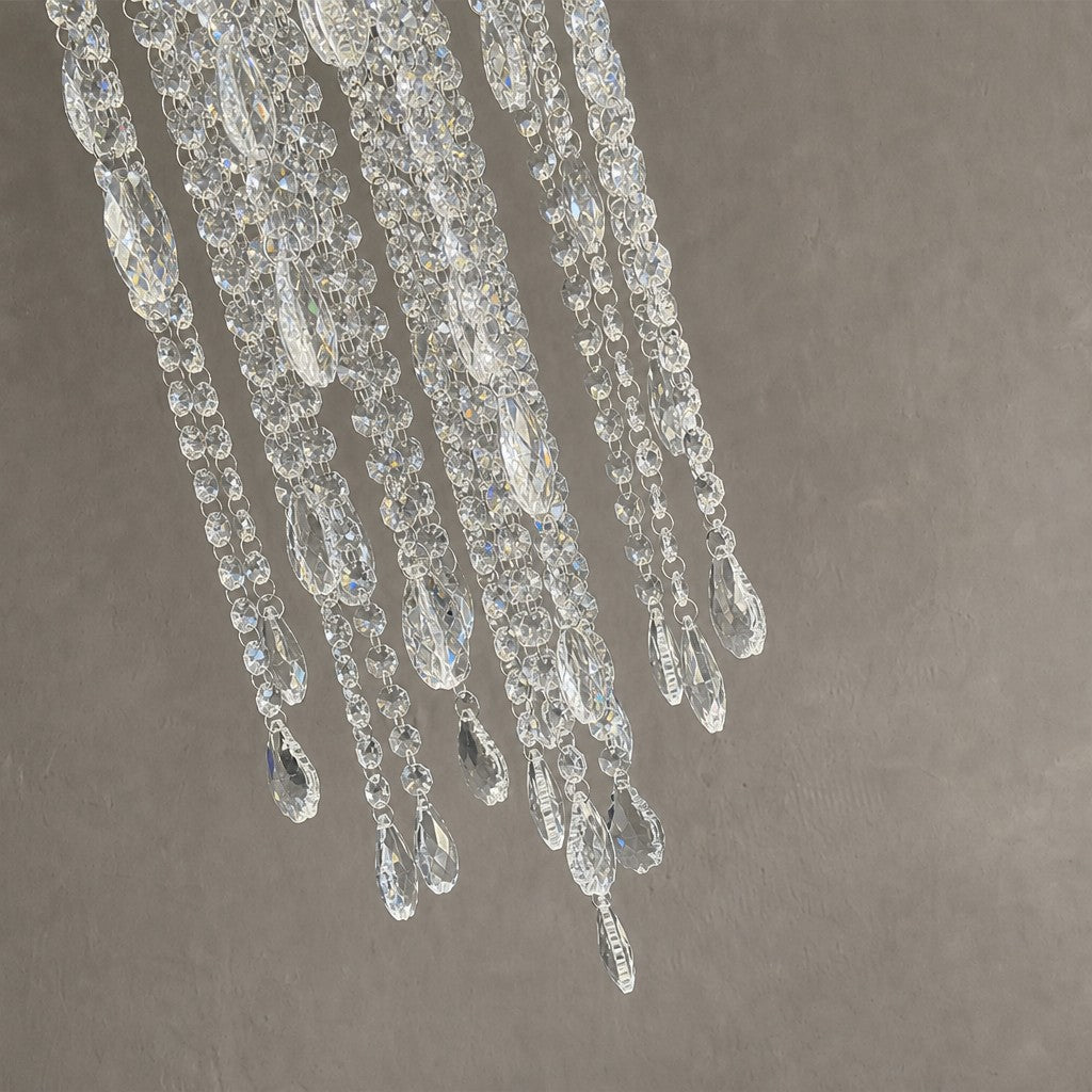 Extra Large Light Luxury Stairwell Crystal Tassel Chandelier for Staircase/High Floor Hall/Loft