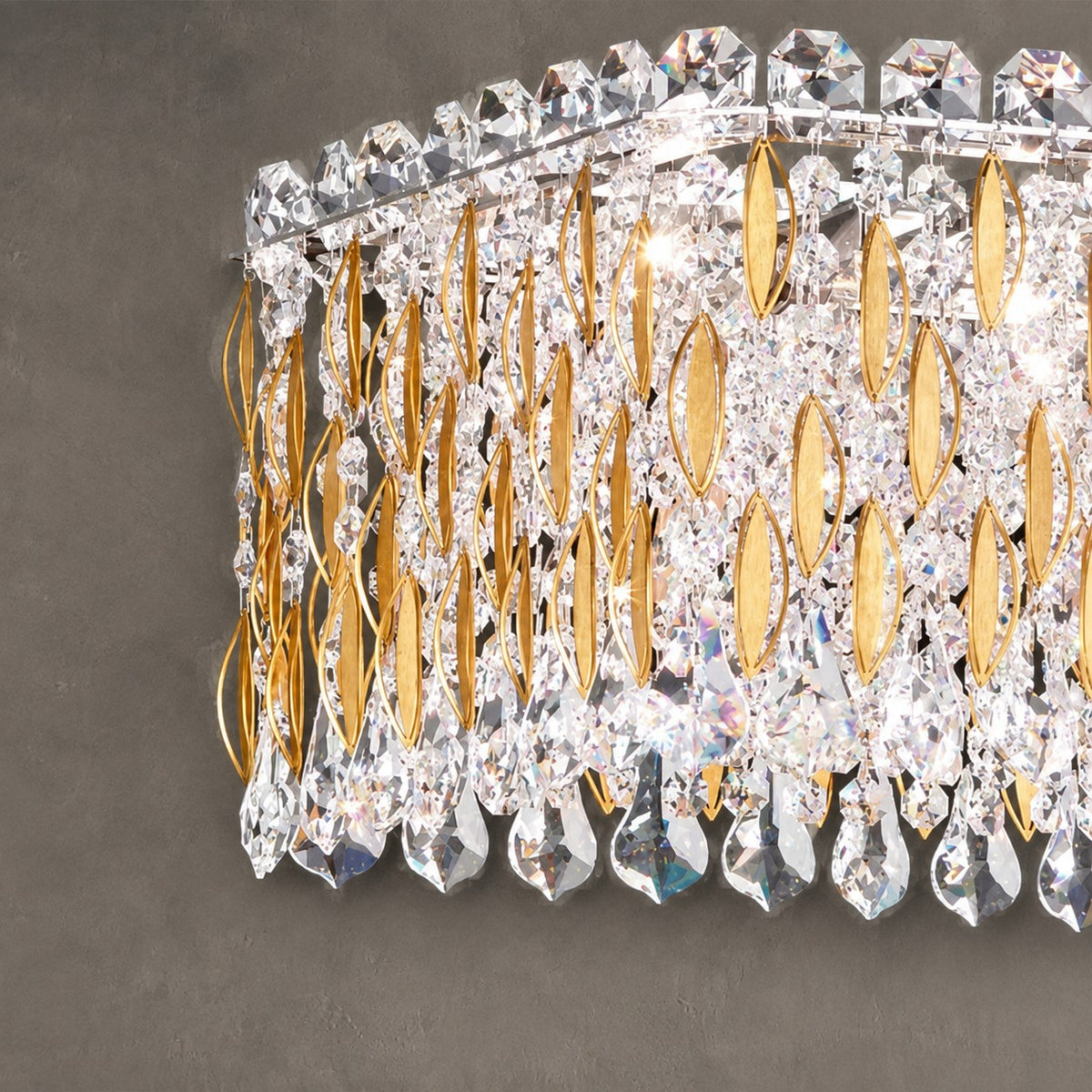Extra Large Luxury Rectangle Crystal Pendant Chandelier for Living/Dining Room/Kitchen Island