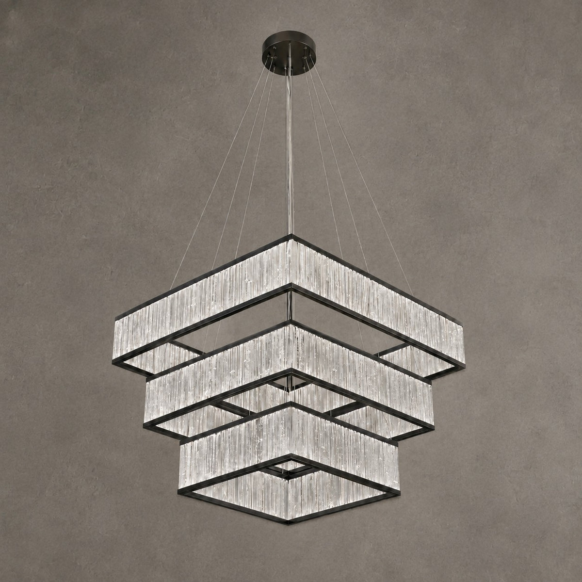 Crystara Black Moroccan Stone Chandelier