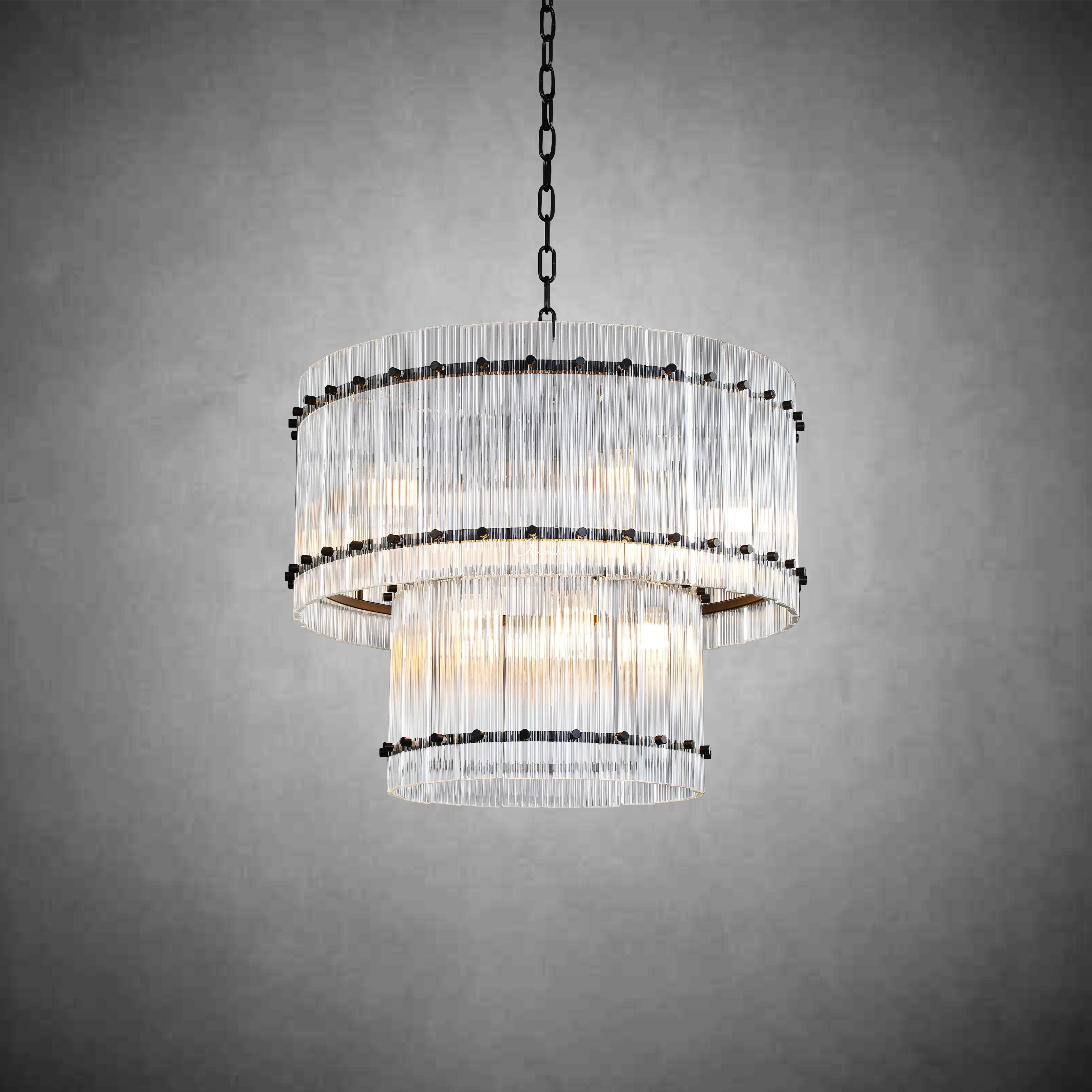 Sun Marco 2-Tier Round Chandelier 37"