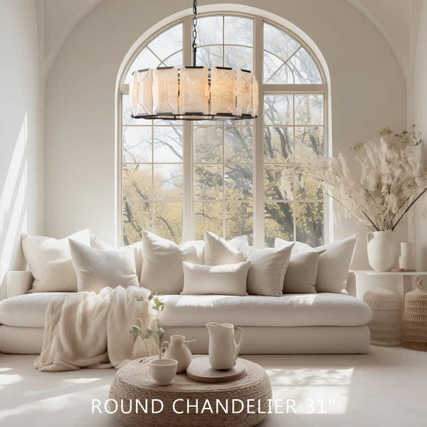 Hartley Calcite Round Chandelier 19"/31"/43"/60"