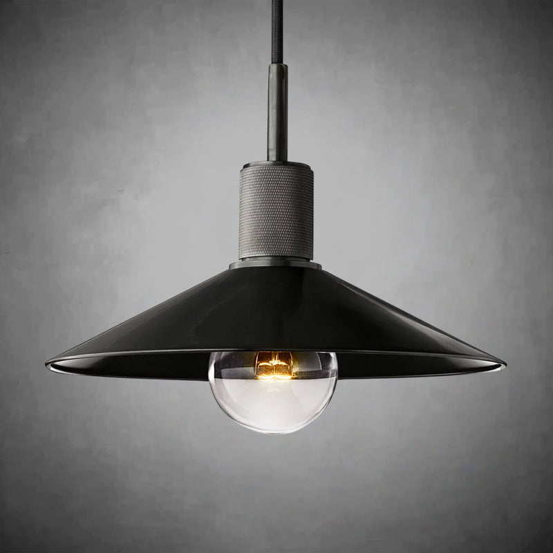 Utilitaive Metal Slope Shade Pendant - Handcrafted Aluminum Zinc Fixture