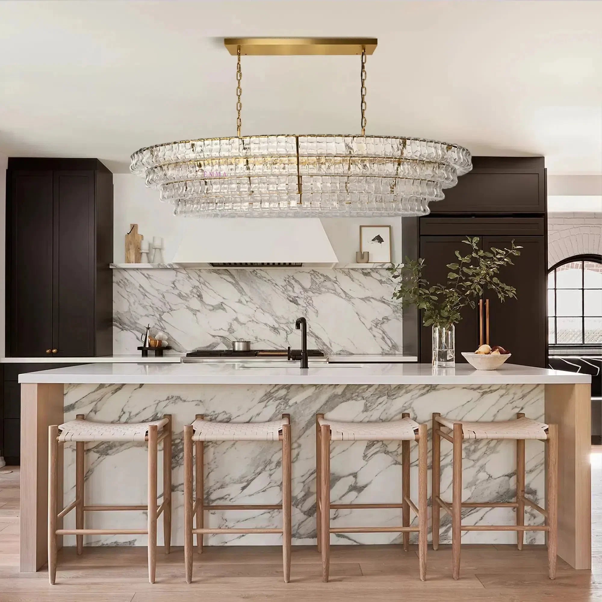 Ghiaccio Oval Chandelier