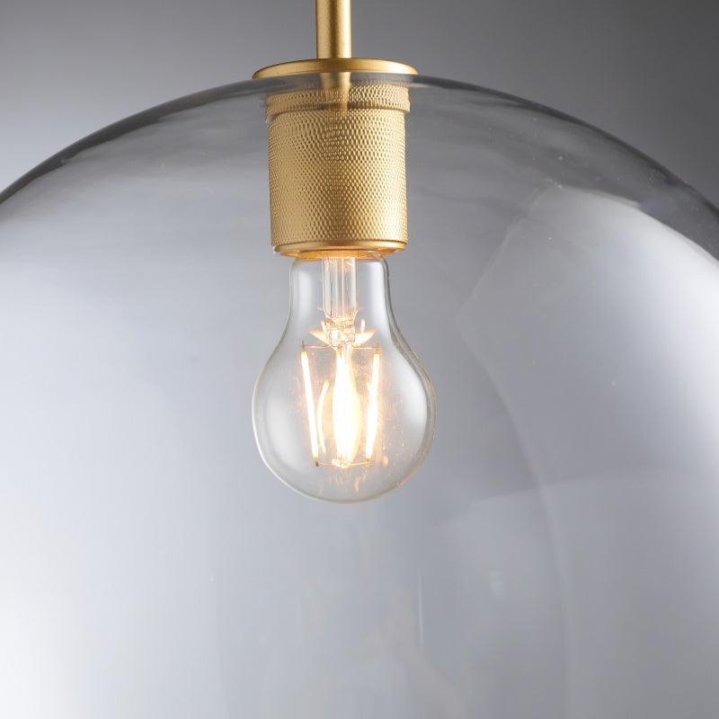 Fanci 11\" Brass Glass Globe Shade Ceiling Pendant Light