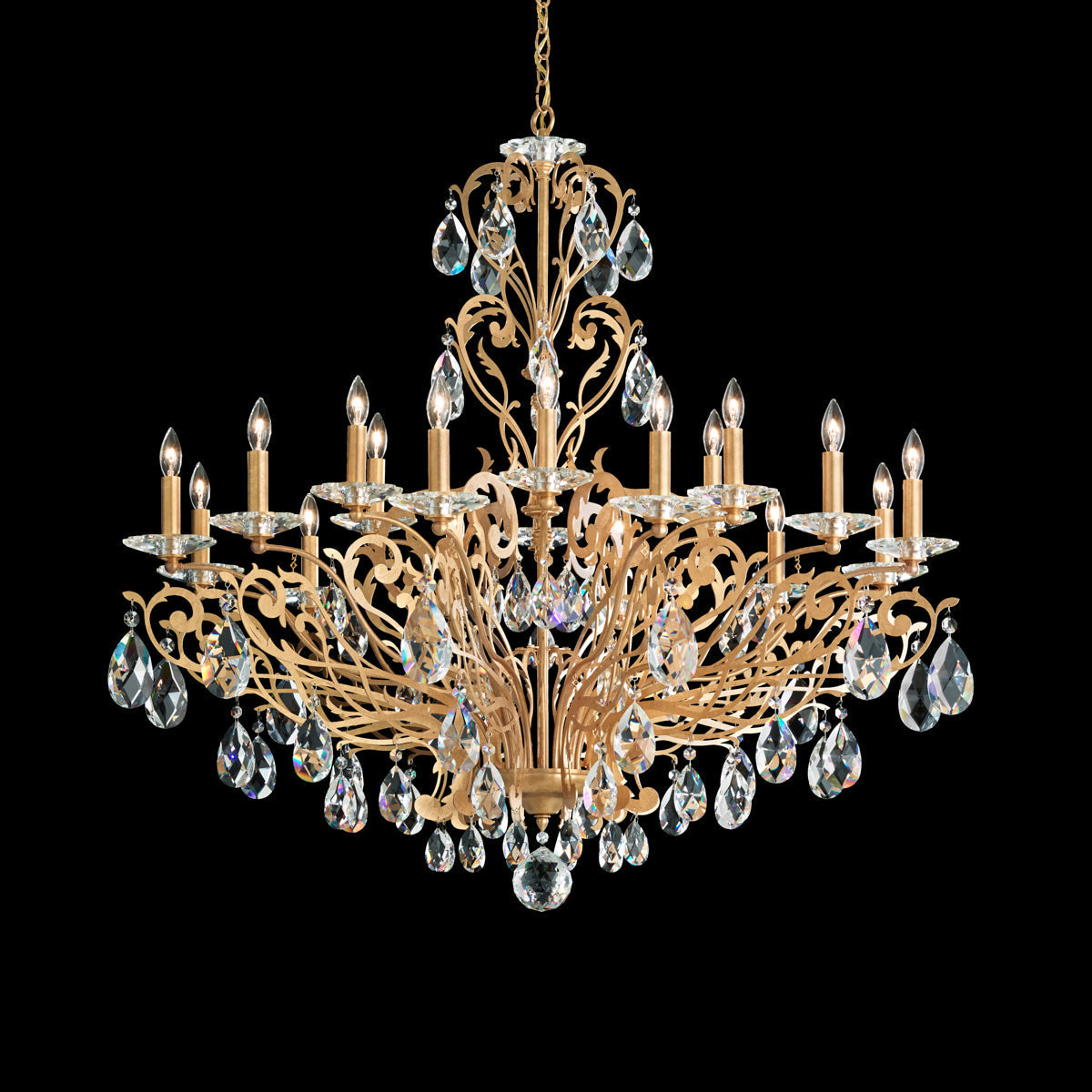 Filigree Crystal Chandelier 39"