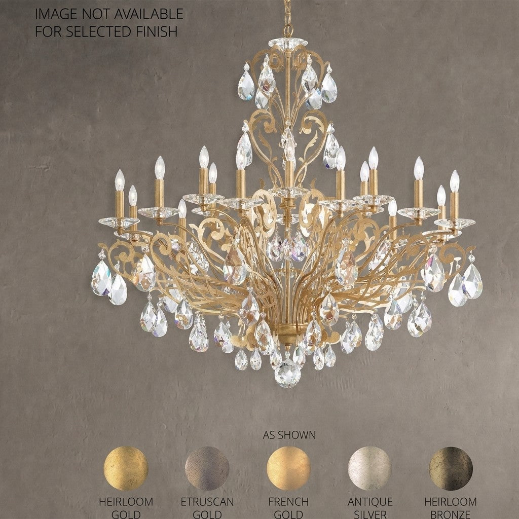 Filigree Crystal Chandelier 39"