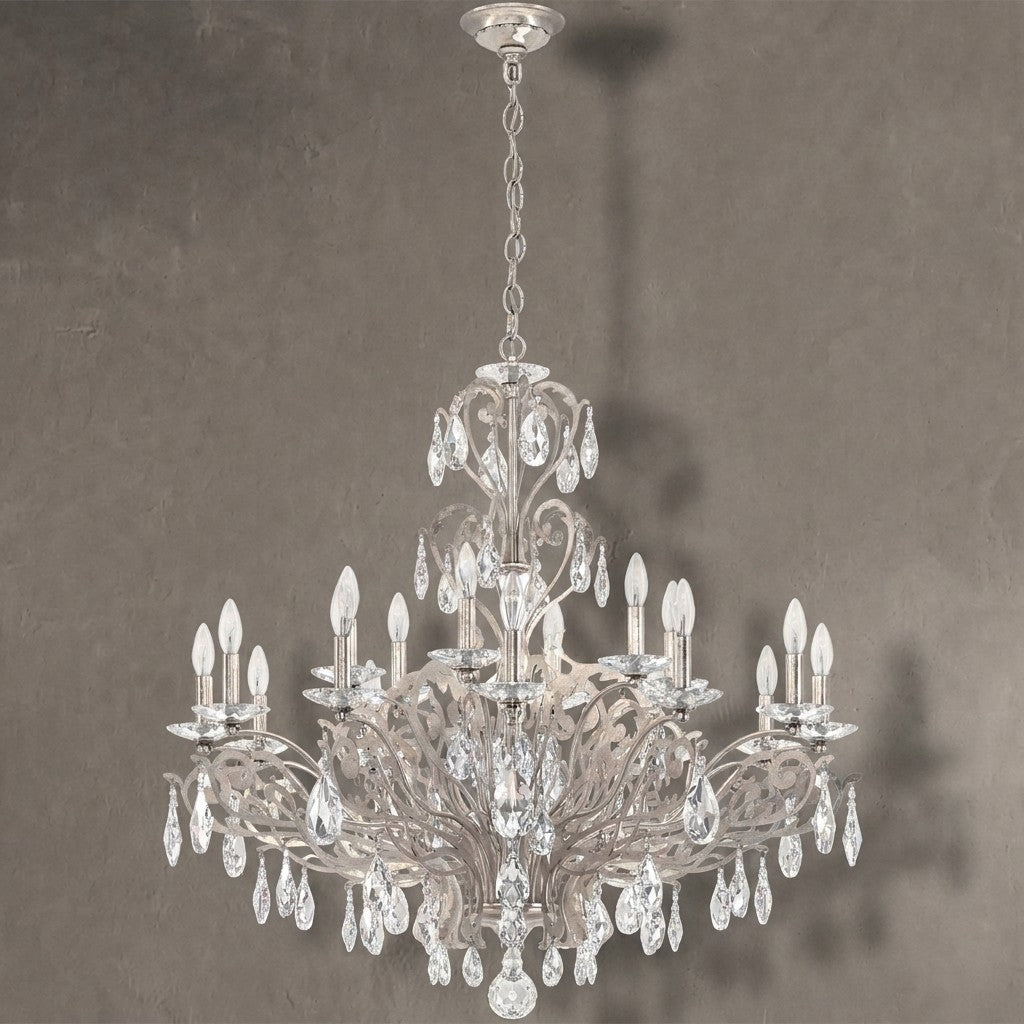 Filigree Crystal Chandelier 39"