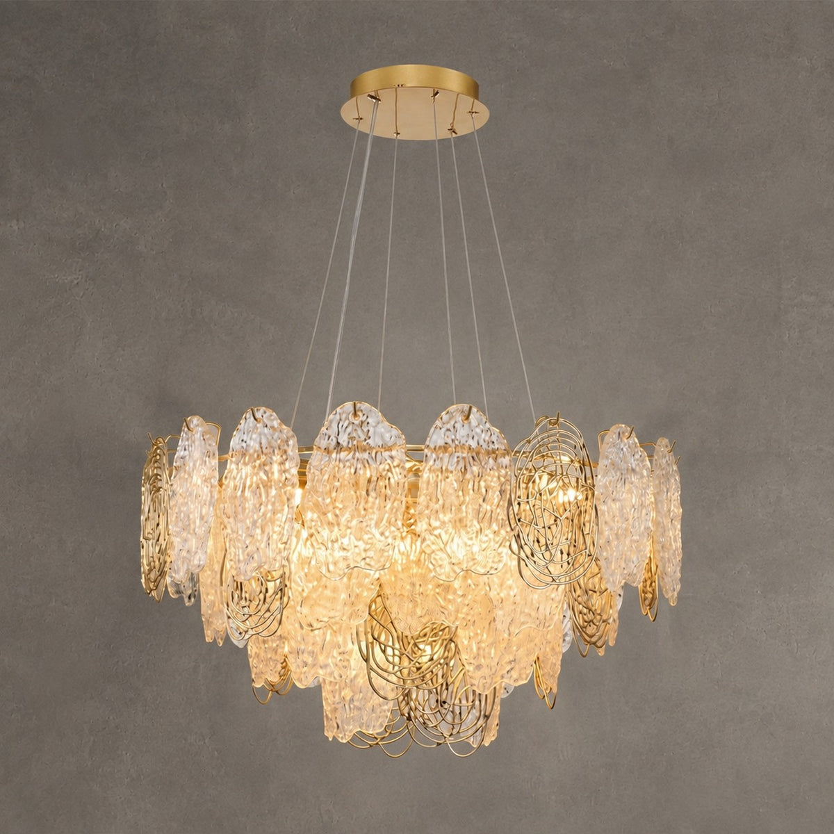 Filo Artisan Glass Round Chandelier