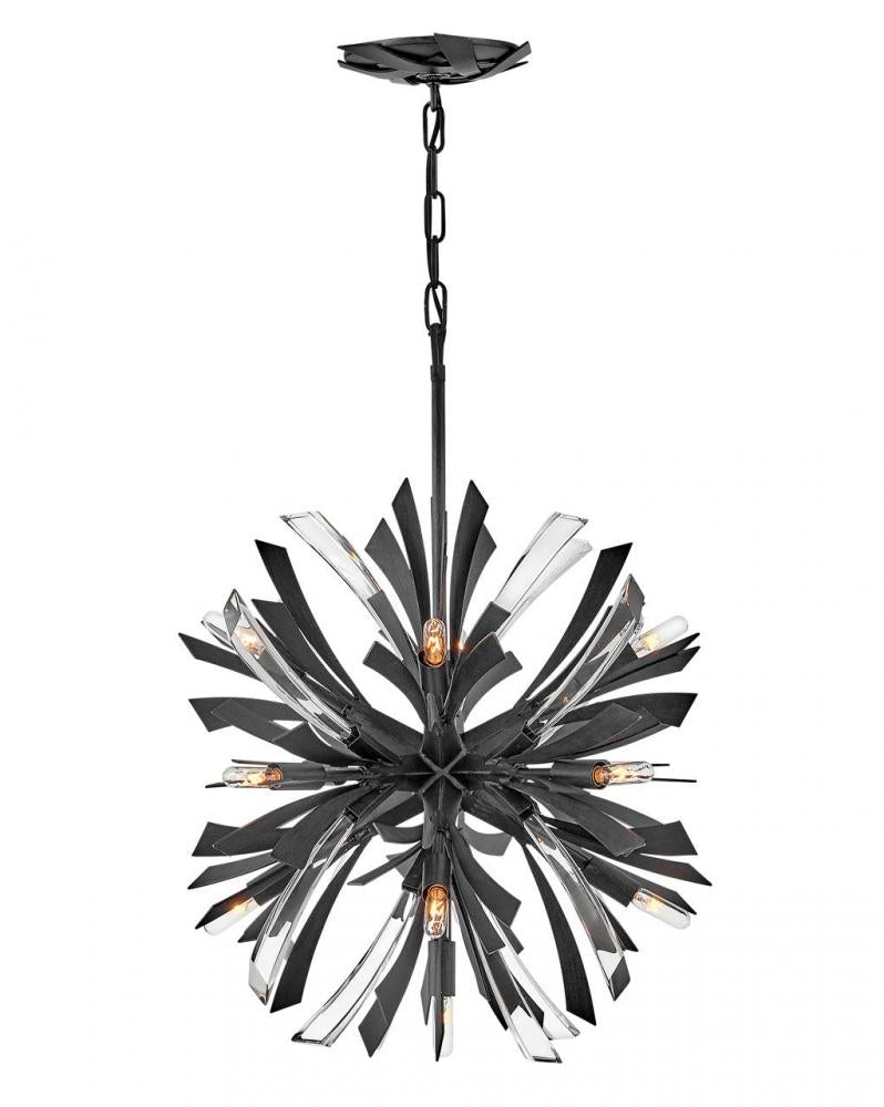 Vida Small Orb 1-Light Black and Gold Modern Pendant Light