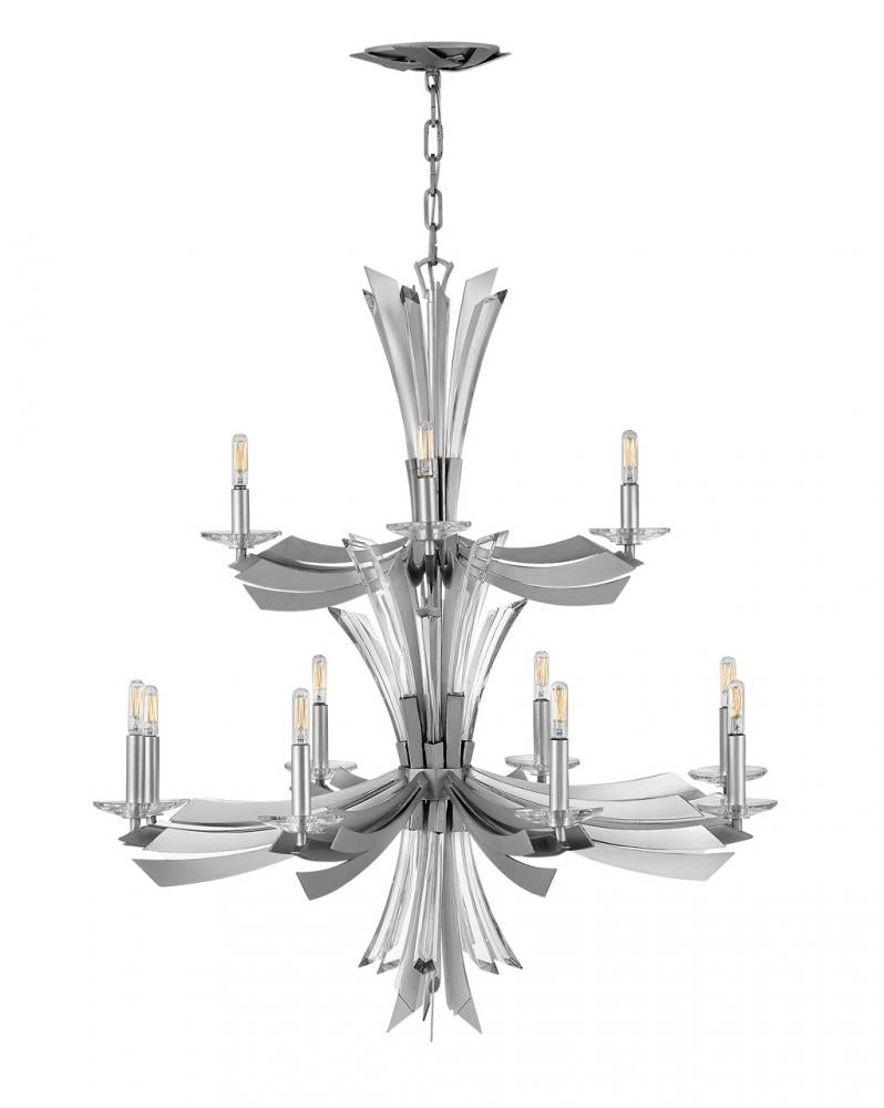 Vida Medium Multi-Tier Chandelier - Elegant Lighting Statement Piece