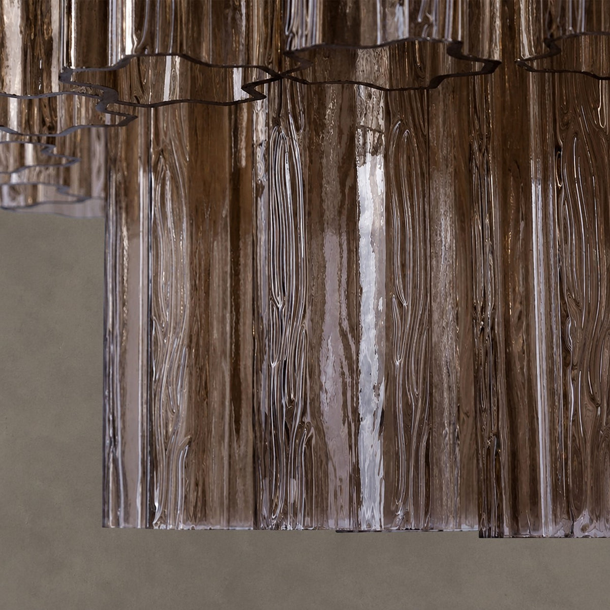 Freccia Treviso Murano Glass Tube Chandelier