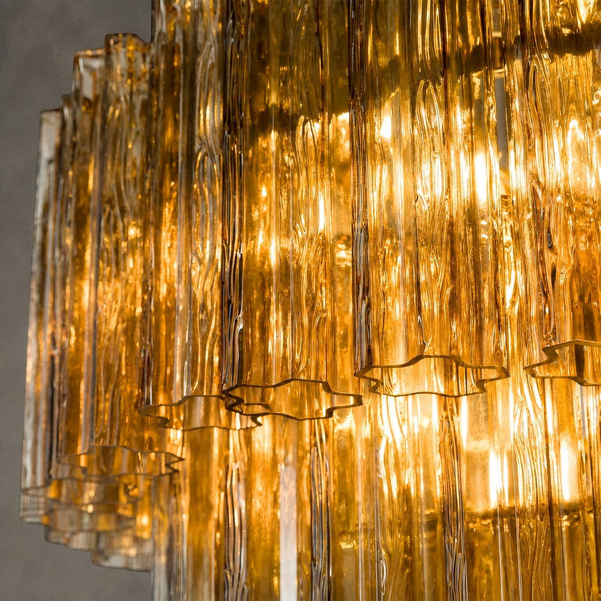 Freccia Treviso Murano Glass Tube Chandelier