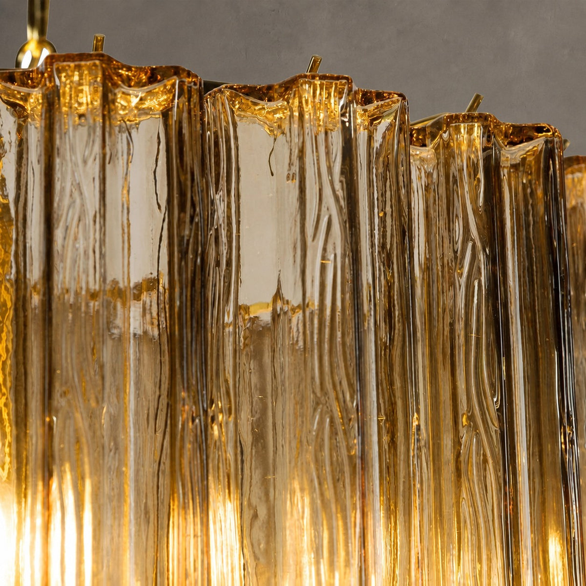 Freccia Treviso Murano Glass Tube Chandelier