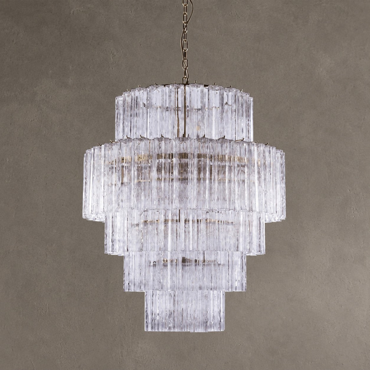 Freccia Treviso Murano Glass Tube Chandelier
