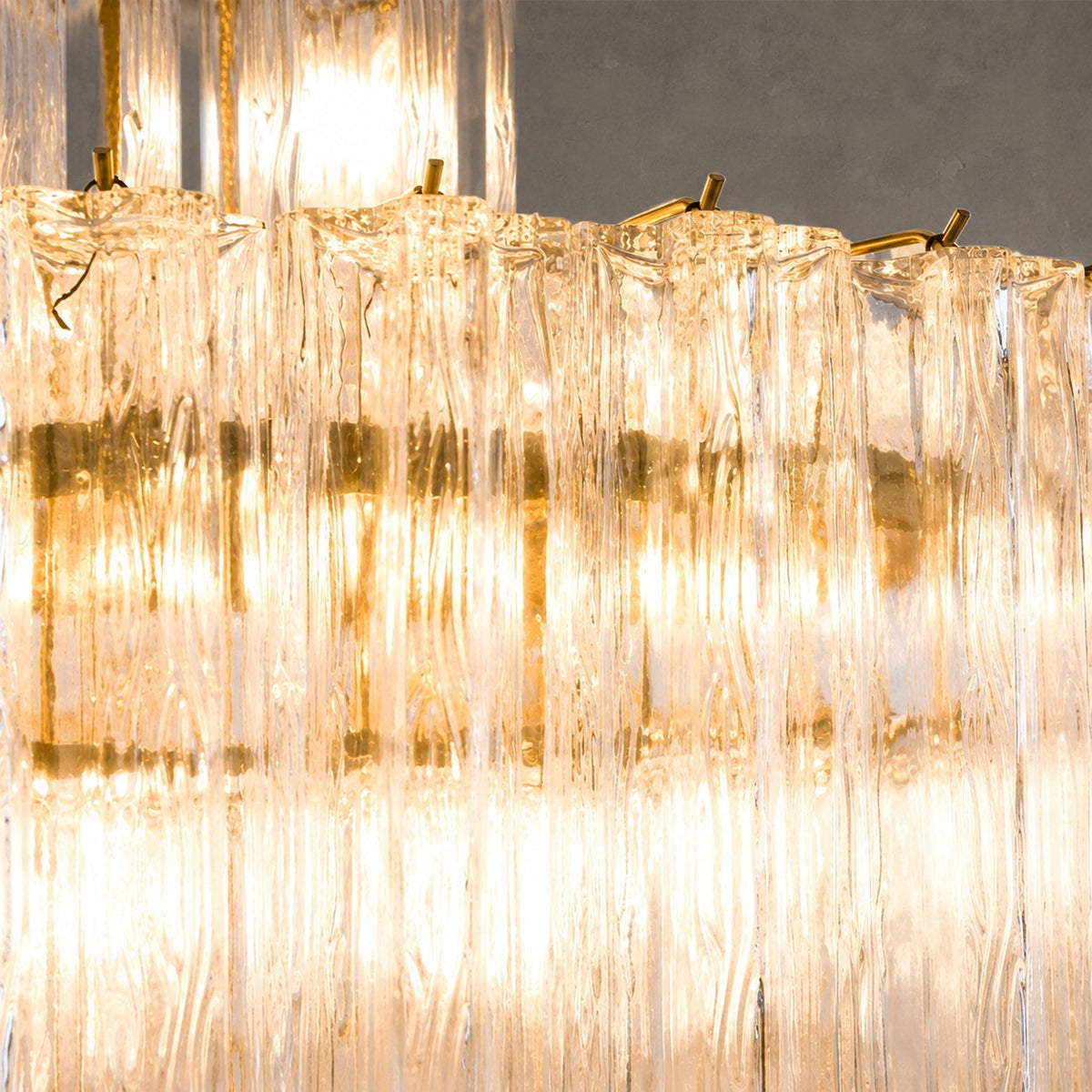 Freccia Treviso Murano Glass Tube Chandelier