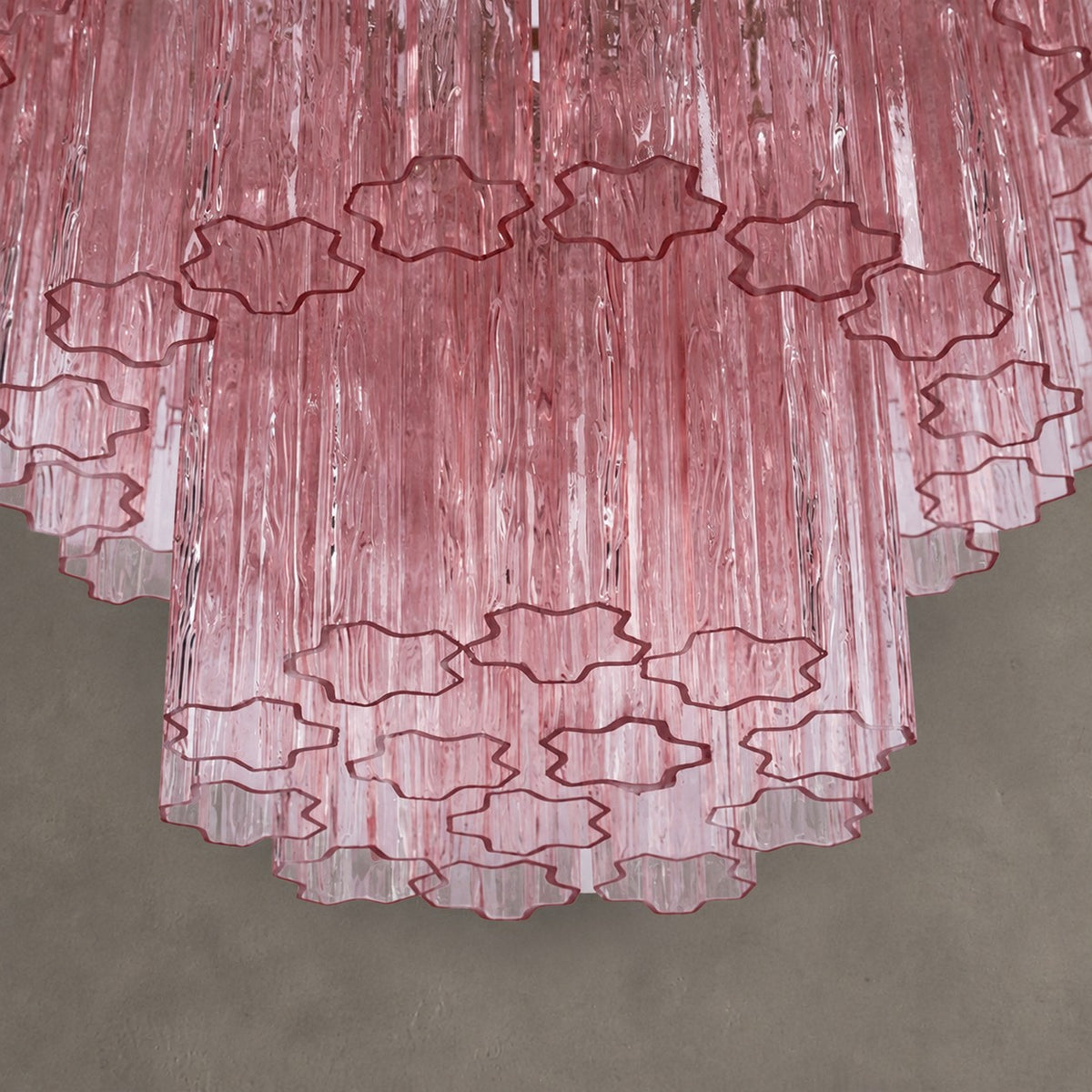 Freccia Treviso Murano Glass Tube Chandelier