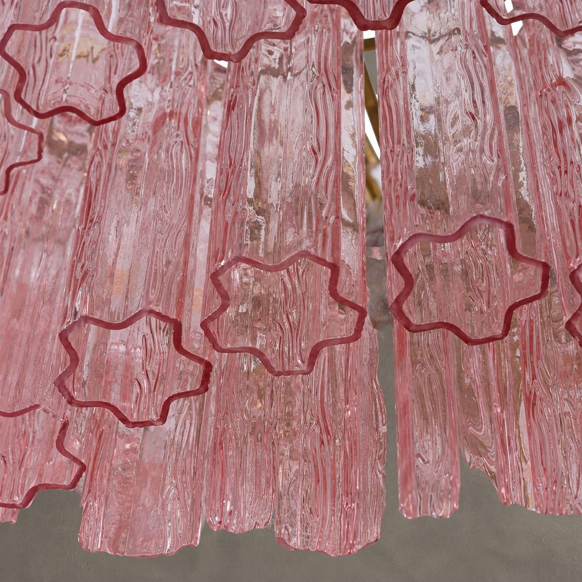 Freccia Treviso Murano Glass Tube Chandelier