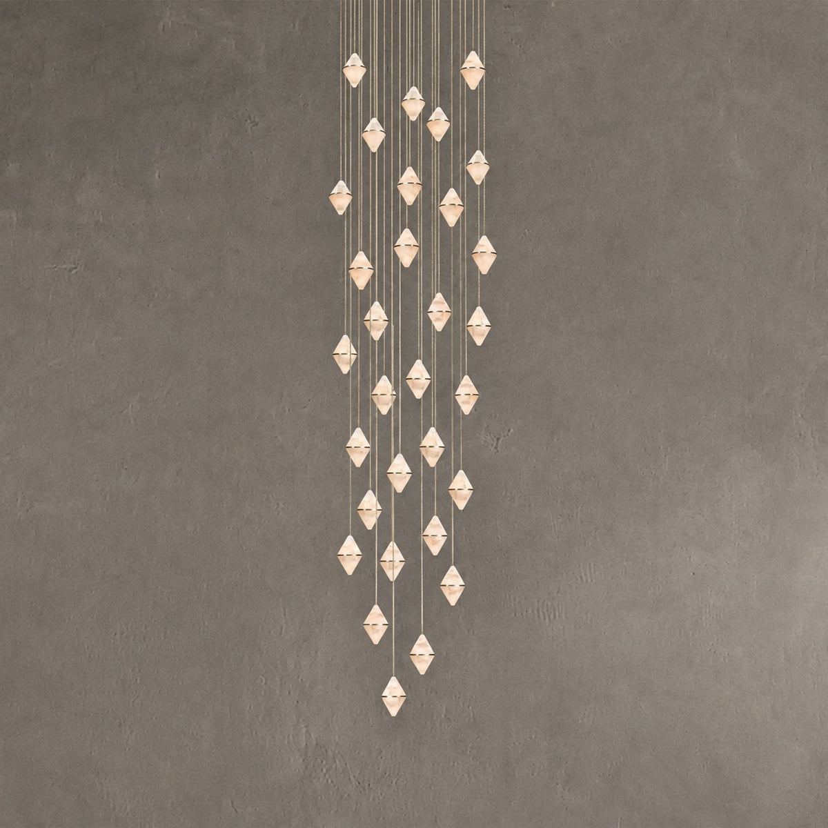 Gem Circular Cluster Alabaster Chandelier 30