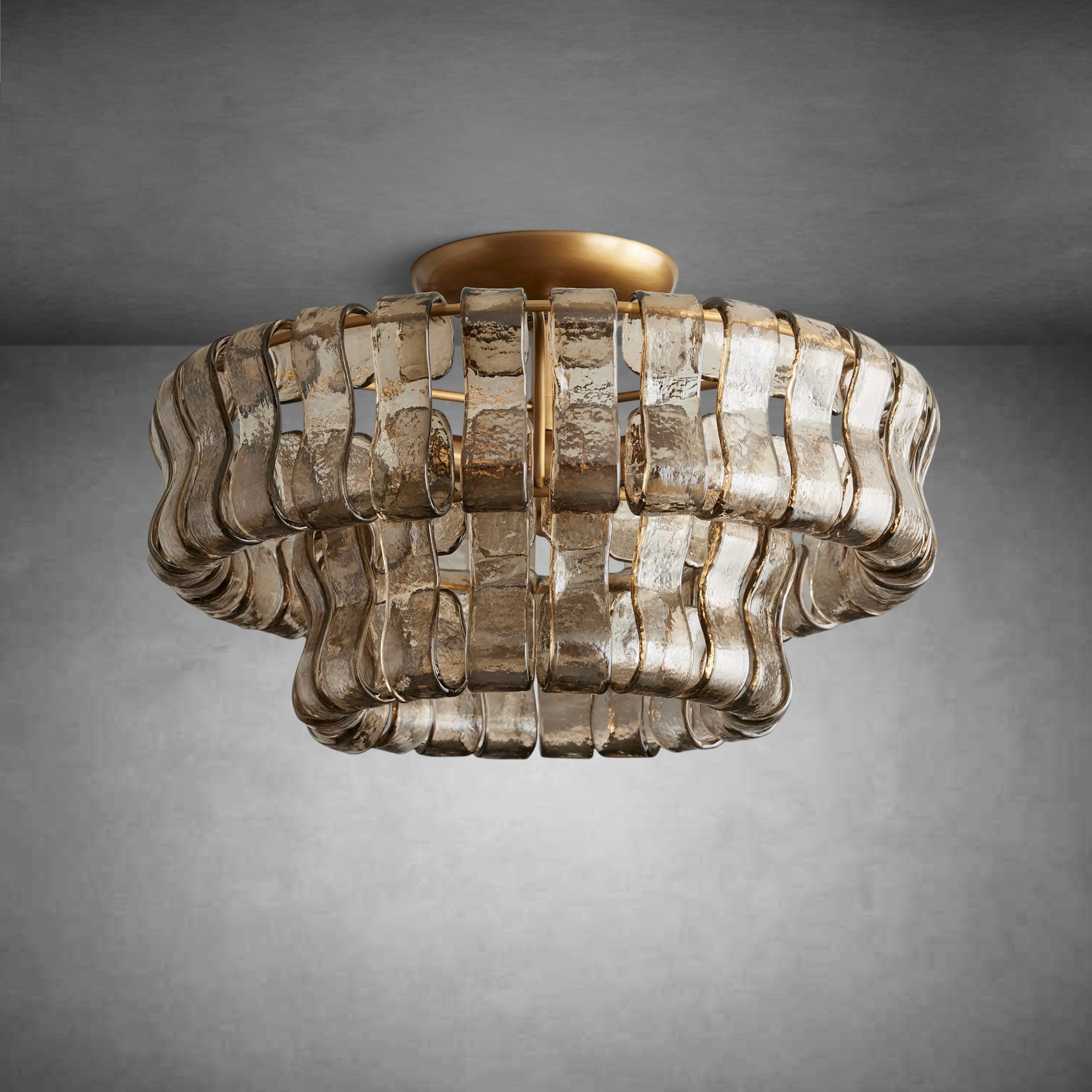 Ghiaccio Modern Glass Flushmount