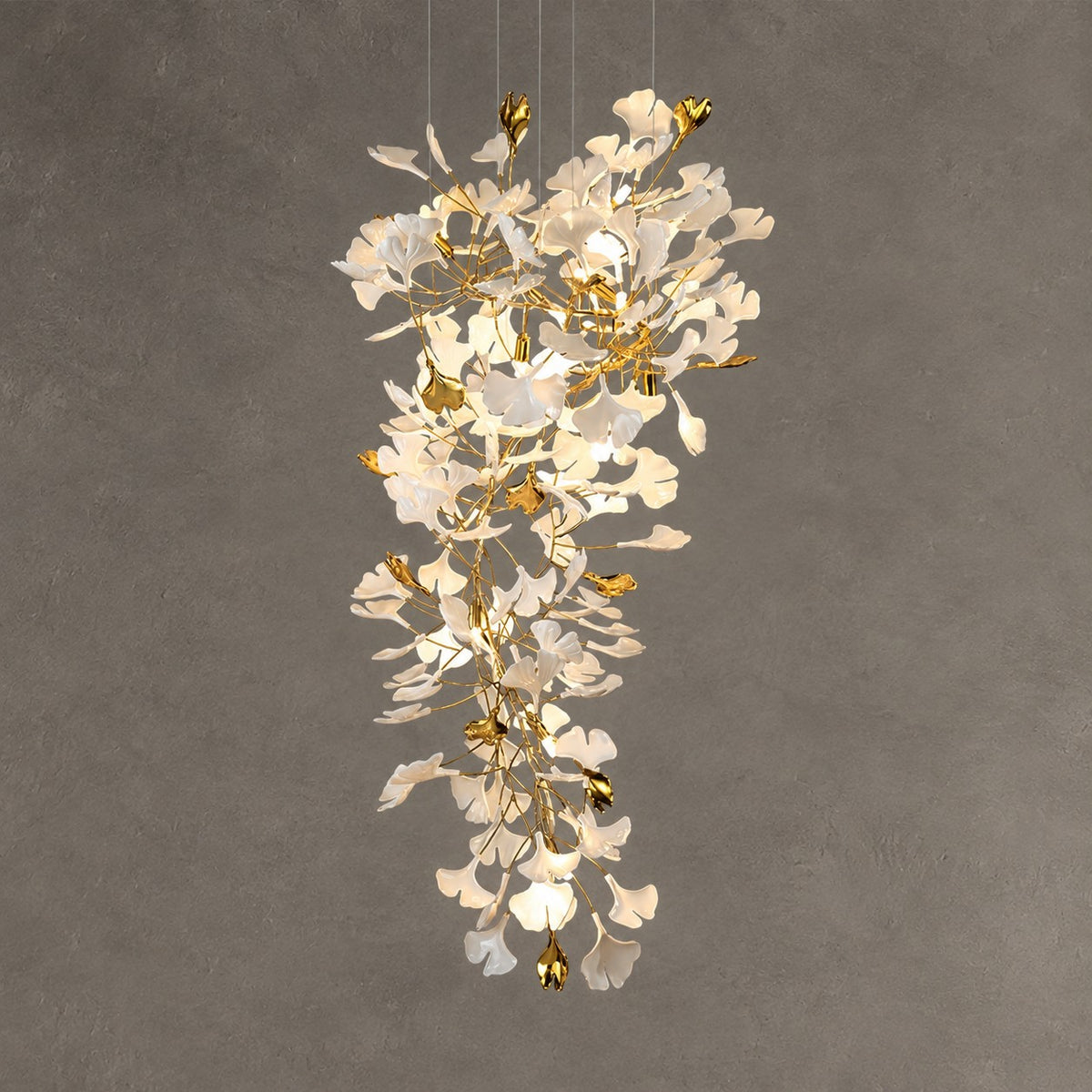 Gingko Ceramic Branch Chandelier Z