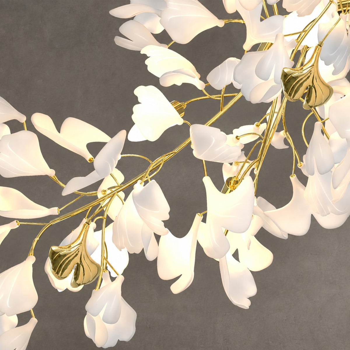 Gingko Ceramic Branch Chandelier Z