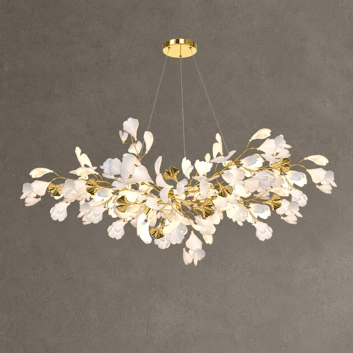 Gingko Ceramic Branch Chandelier Z