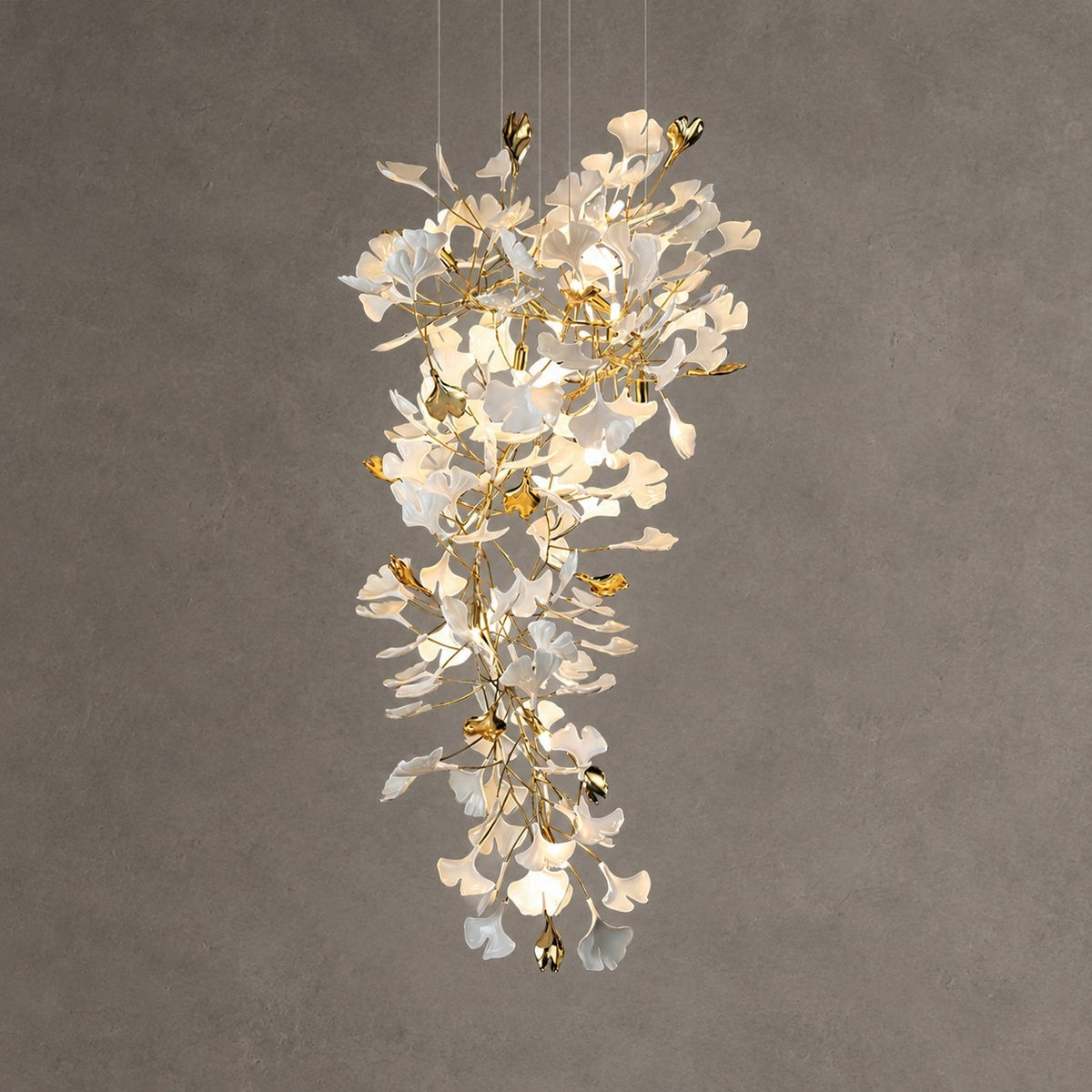 Gingko Ceramic Branch Chandelier Z