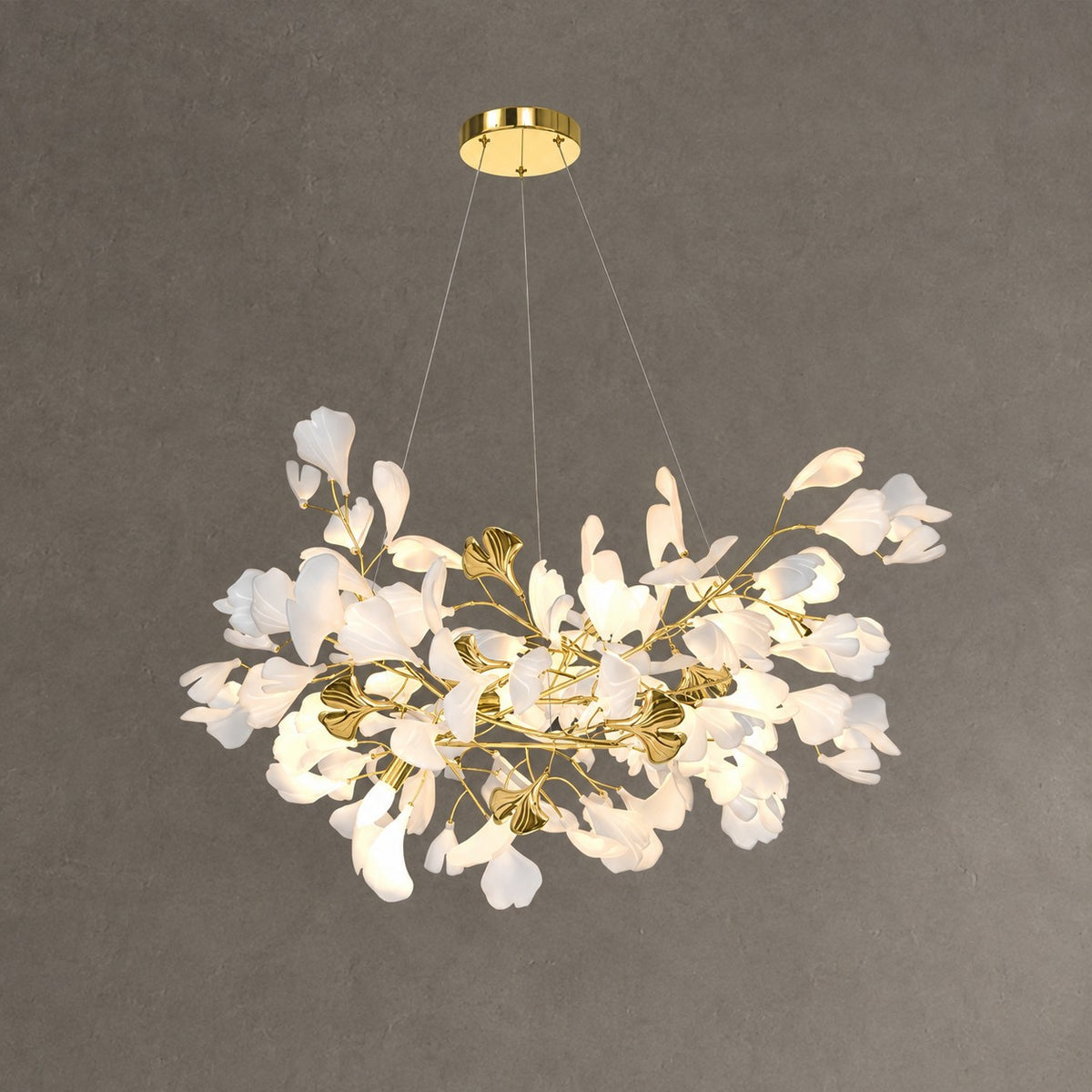 Gingko Ceramic Branch Chandelier Z