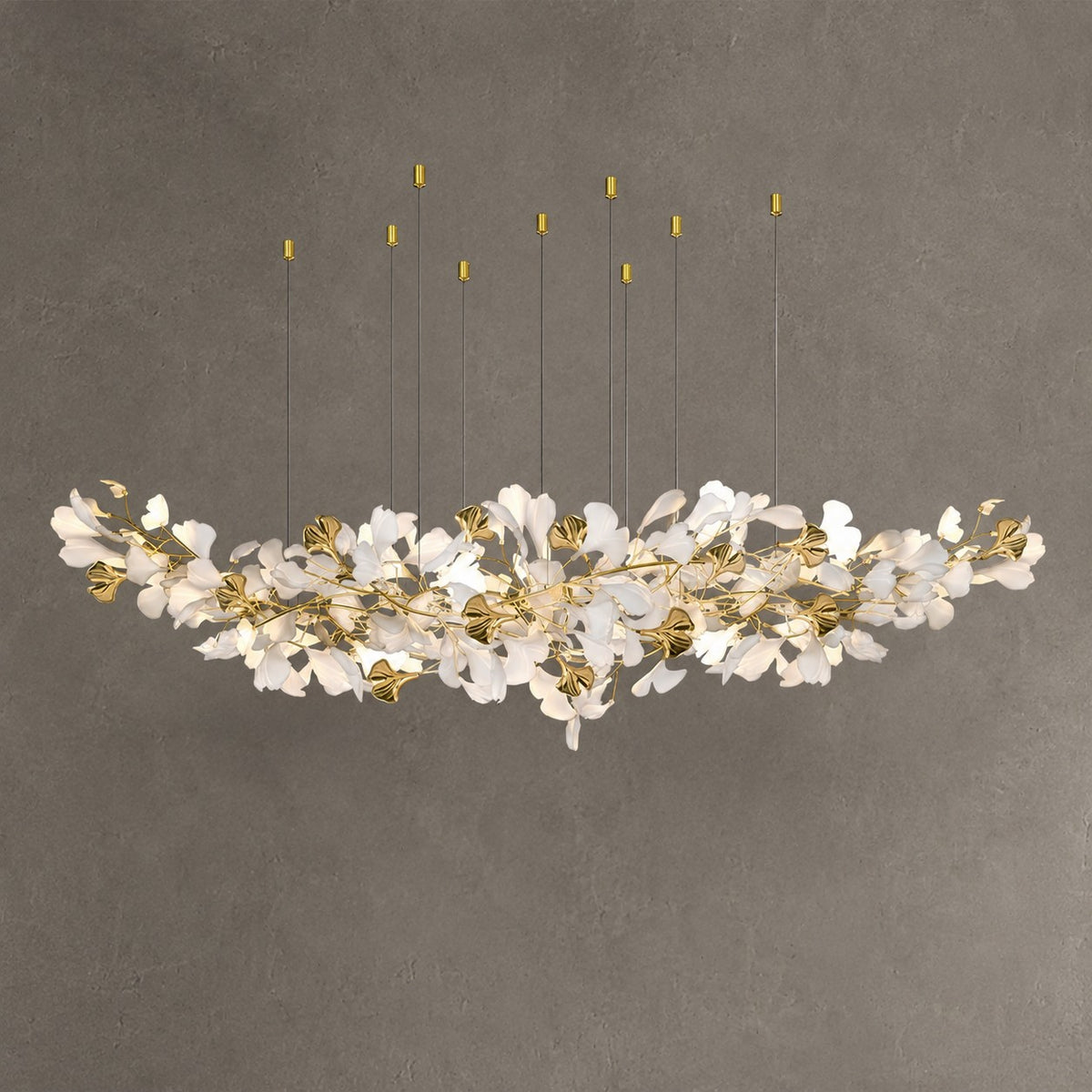 Gingko Ceramic Branch Chandelier Z