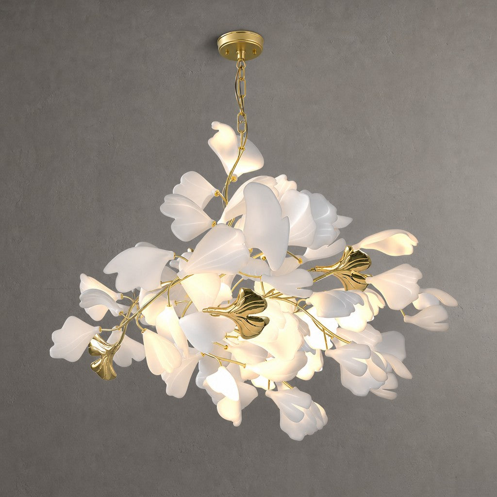 Gingko Ceramic Branch Chandelier Z