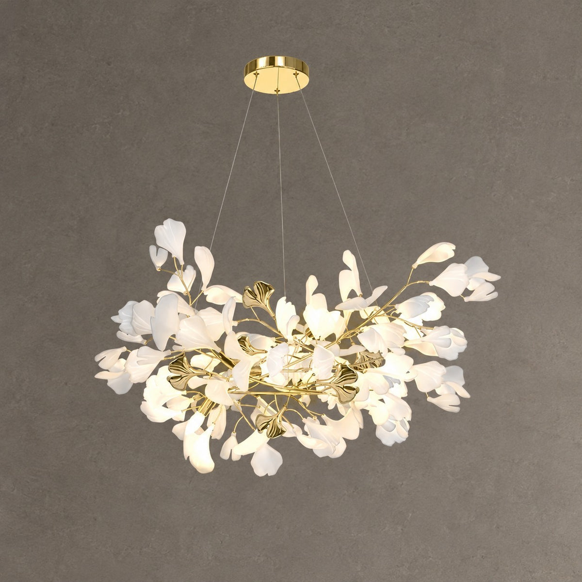 Gingko Ceramic Branch Chandelier Z